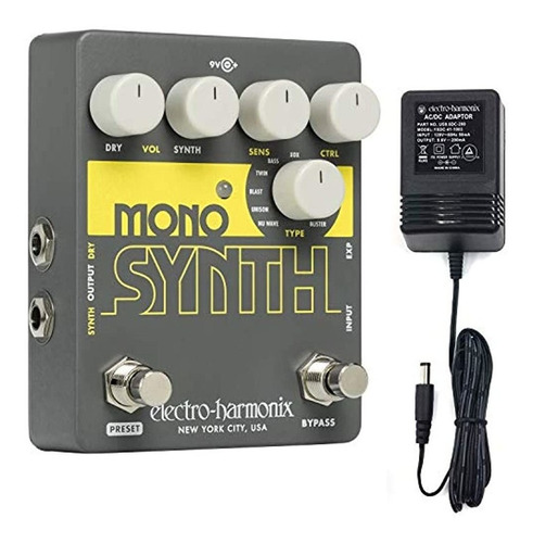 Electro Harmonix Guitar Mono Synth Effects Pedal Incluye Fue