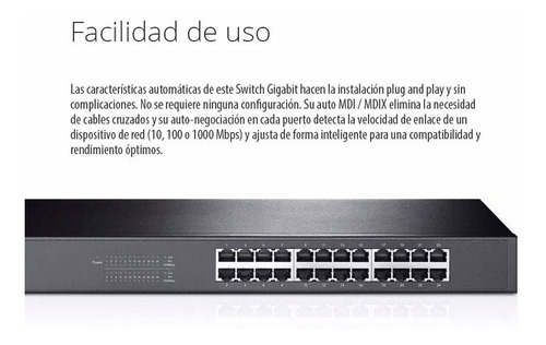 Switch Tp Link Tl-sg1024d 24 Puertos Rj45 Gigabit Rack