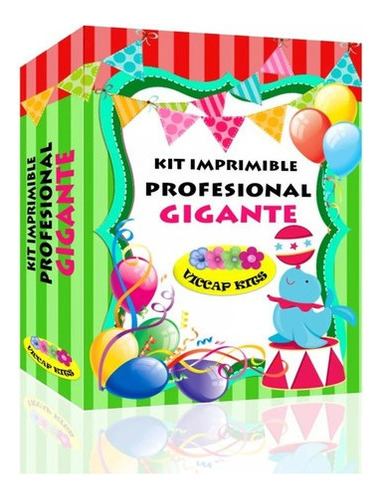 Kit Imprimible Profesional Gigante Invitaciones Cajas Candy