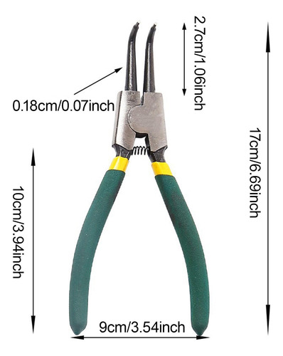 Alicates De Alicates De Anillo De Ondulación 4x Circlip Kit
