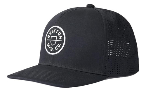 Brixton Crest X Mp Snapback Para Hombre, Color Negro