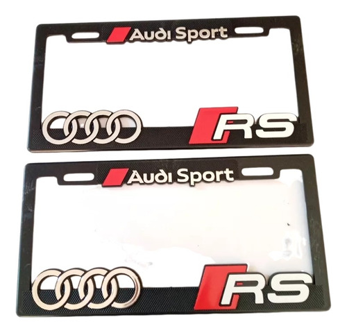 Par De Porta Placas Marca Audi Para Autos E Piezas