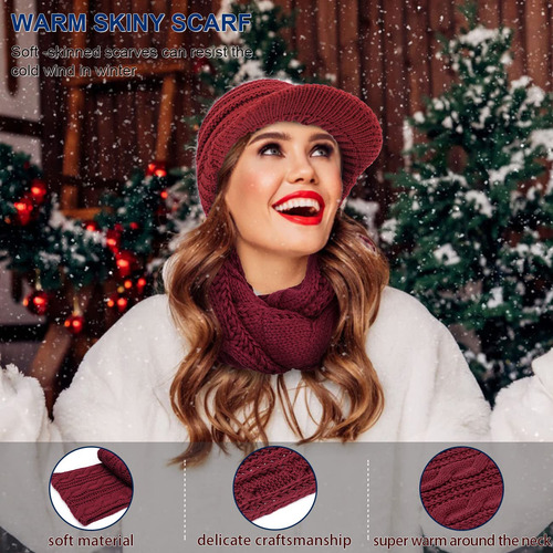 Paquete De 3 Gorros De Punto Invierno Marca Modelo Color Talle Diseño De La Tela