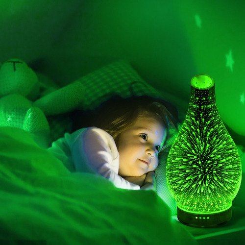 Luz Nocturna De Vidrio Con Atenuación Uv Para Aromaterapia H