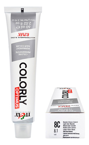  Tinta Itely Colorly 8c Louro Claro Cinza 60 Ml