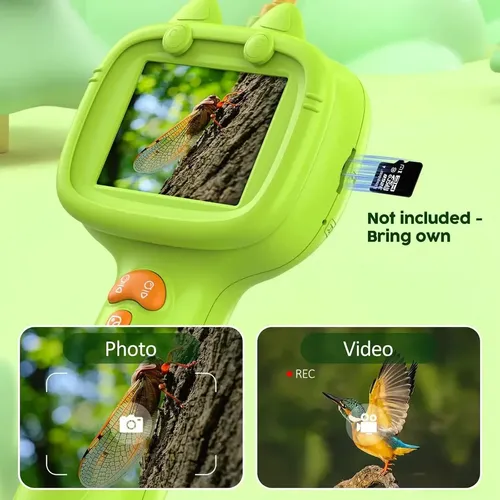 Cámara Endoscopio Impermeable IP67 Para Niños – Microscopio Educativo Con Luz LED – Plug-and-Play Para Móviles Y Tablets
