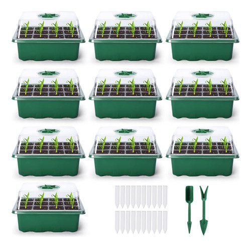 Kit De Germinación De Plantas Ajustable Con 10 Semillas Y 12