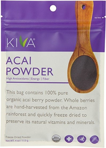 Kiva Orgánica Acai Berry En Polvo No-gmo Cruda Y Vegana