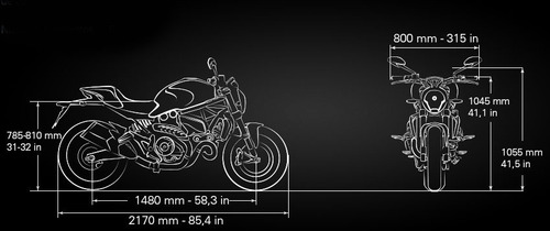 Ducati Monster 821, 2017 Red, No Permuto.