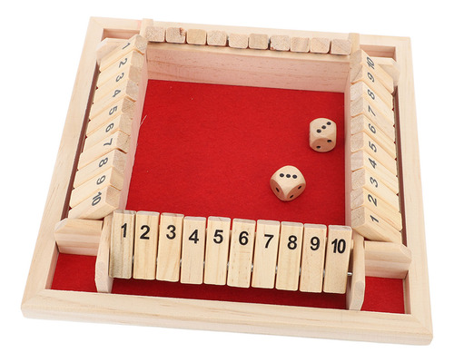 Juegos De Mesa De Madera De 4 Caras Wood Shut The Dice Game