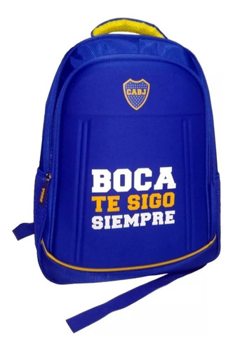 Mochila Boca Jrs. Frente Rigido Portanotebook-la Valija-