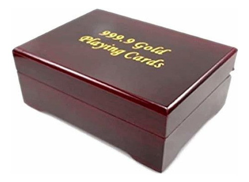 Baraja De Cartas De Póquer De Lujo De Oro De 24 Quilates