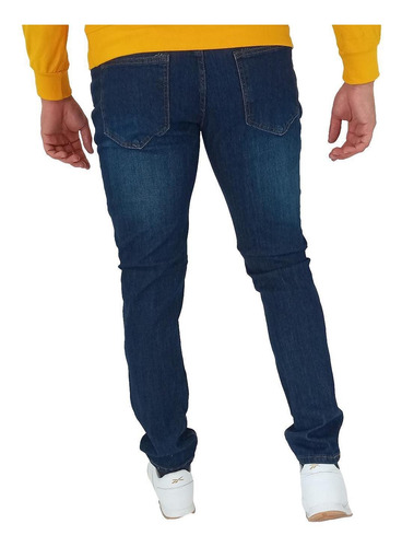 Imagen 3 de 6 de Pantalón Jeans Elasticado Hombre Skinny Semipitillo