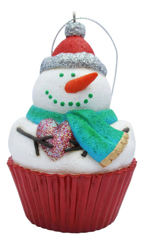 Jillson Roberts Cupcake Ornamento De Navidad, Rojo Frosty Gl