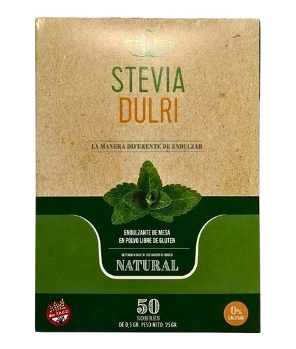 Edulcorante Stevia Dulri X 50 Sobres