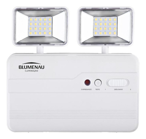 Luminária De Emergência Led Com 2 Faróis 5w Bi-volt