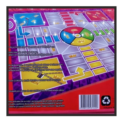 Imagen 5 de 5 de Ludo Clasico Juego De Mesa Familiar Yuyu Original Niños +4