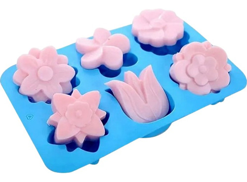 Molde De Silicona Para Jabones Muffins Velas Flores Tulipán