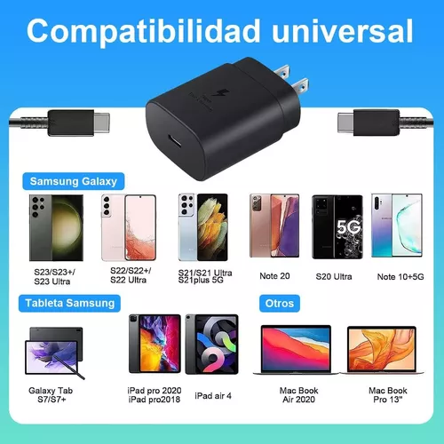 Original Carga Rapida USB-C De 25W Cargador Para Samsung Galaxy S21 / S20 /  S22