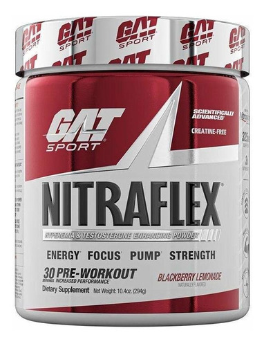 Gat Sport, Nitraflex - Testosterona Potencianda En Polvo, Au