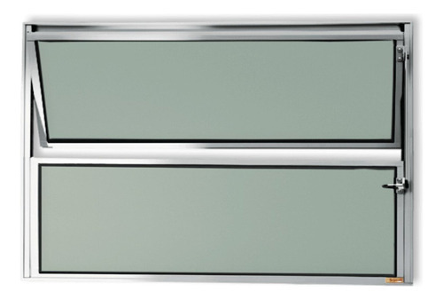 Janela Basculante De Alumínio 40x80cm Com Vidro Boreal