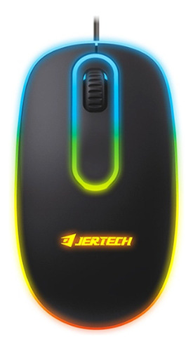 Mouse Gamer Pc Usb M500 Destro Retroiluminado Led Multicolor Color Negro