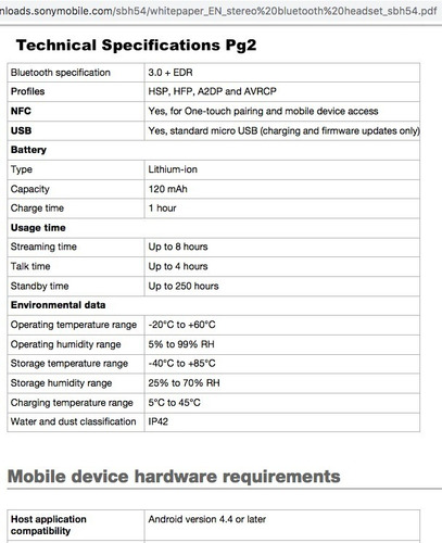 Manos Libres,radio Fm Y Microteléfono Inteligente Sony Sbh54
