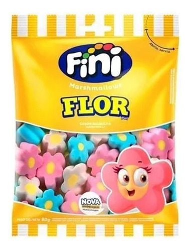 Marshmallows Fini Flor 80g - Sabor Baunilha