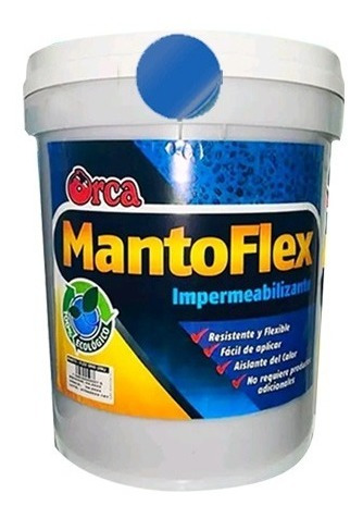 Pintura Hogar Techos Impermeabilizante Mantoflex Cuñete Azul