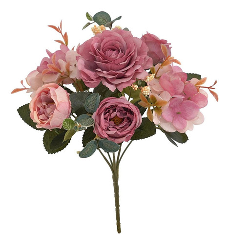 Arreglo De Ramos De Novia Con Flores De Peonía Artificiales
