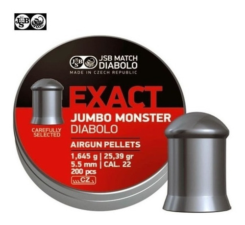 Balines Jsb Jumbo Monster 5,5 Mm 25,39 Gr 200un 4737 1,645 