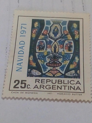 Estampilla.  Navidad 1971.     25c     (4)