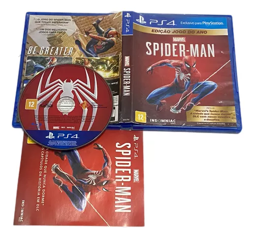 Marvel spiderman 2018 (ps4) usado rus playstation 4 jogar jogos