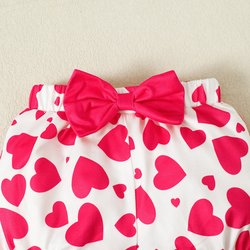 3pcs Conjunto Para Bebé Con Estampado De Elefante Y Corazón Blanco 18-24 M