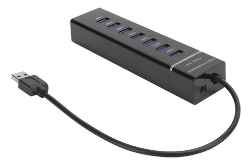 Divisor Led Azul Hub Usb 3.0 De 7 Puertos De Alta Velocidad