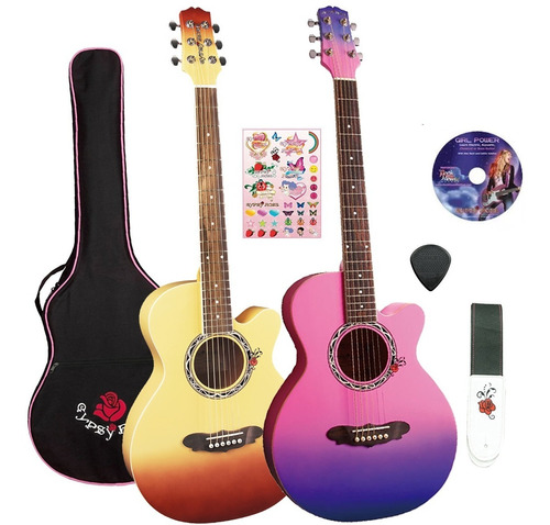 Guitarra Electroacustica Niña 7/8 Accesorios Gypsy Rose Pack