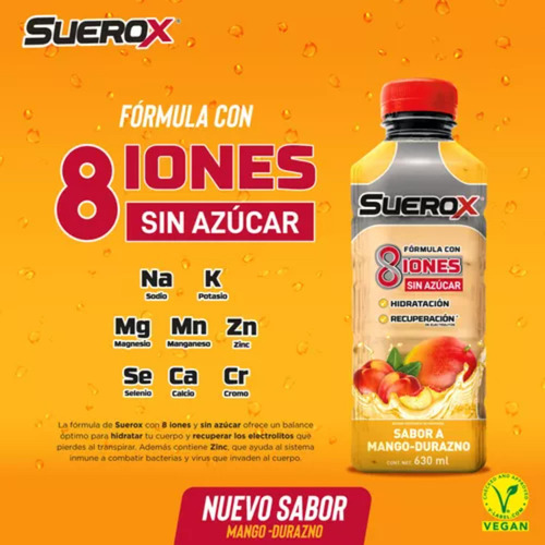 Suerox Bebida Isotónica Mango-durazno 630 Ml