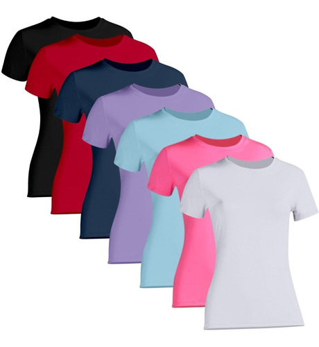 Imagem 1 de 8 de Camiseta Blusa Proteção Solar Uv50+ Feminina Manga Curta