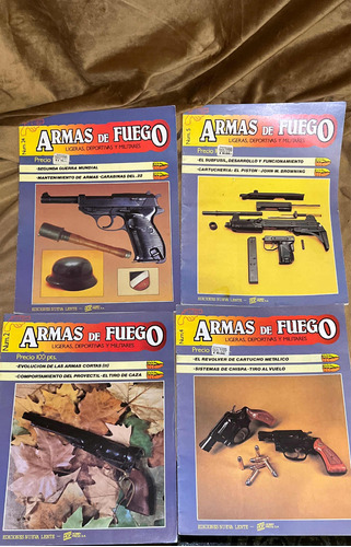 Revista Armas De Fuego De 1983, Lote De 4 Revistas Españolas