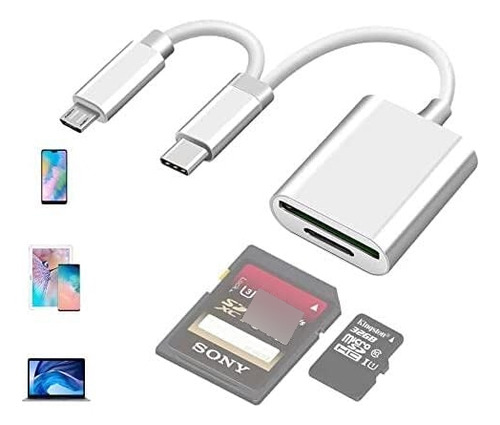 Usb C Sd Microsd Lector Tarjeta Tipo Micro Otg Adaptador Tf