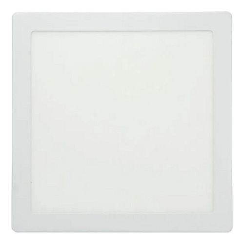 Plafon Panel Led Cuadrado 24w Exterior Luz Fria Interelec