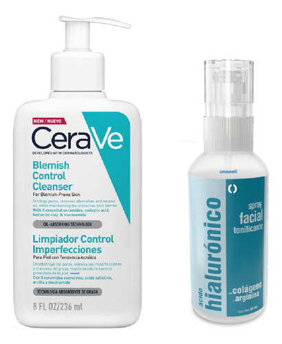 Cerave Limp Imperfecciones Y Acné 236ml + Ácido Hialurónico