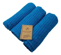 Comprar Set X3 Repasadores Franco Valente 100% Algodón 400 Gr Color Petróleo Lisa