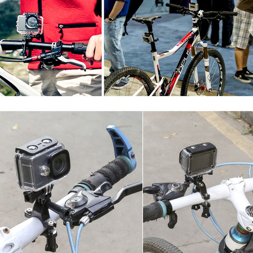 Canalgopro Suporte Para Guidão Grande Tubo Gopro Bike 2345