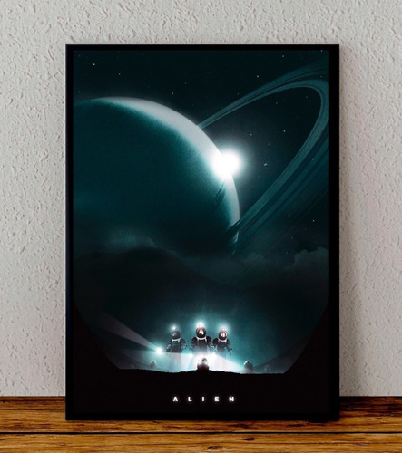 Cuadro 33x48 Poster Enmarcado Alien Pelicula Ridley Scott 01