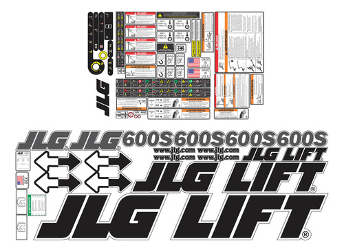 Calcomanias Elevador JLG 600s Hc3