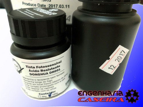 Kit Tinta Fotossensível P/ Trilhas Em  Pcb/ Pci -  (100g)