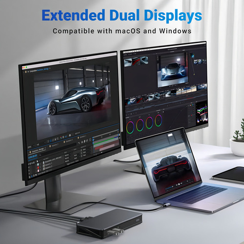 Hub Ugreen Usb-c 9-en-1 Hdmi 4k, Rj45, Dp, Usb-a (90912)