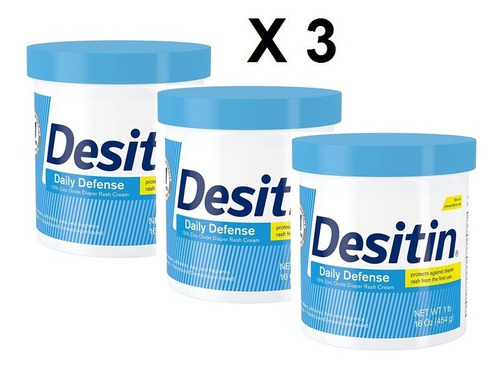 Desitin Crema Rápido Alivio Tarro Grande Pañalitis 3 Unds