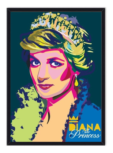 Cuadro Enmarcado Princesa Diana De Gales 